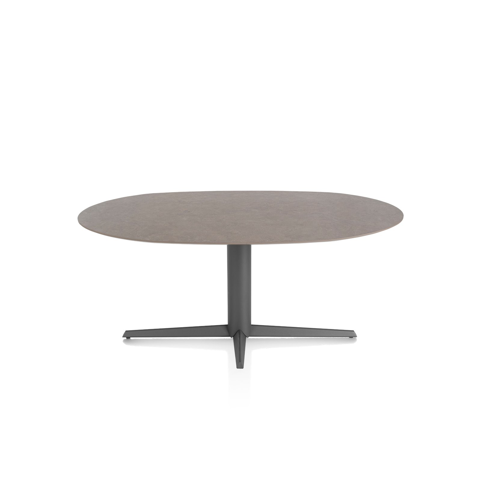 Xooon eetkamertafel SALUTI ellips 180×105 cm (teenpoot grafiet) lava