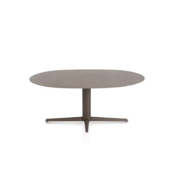 Xooon eetkamertafel SALUTI ellips 180x105 cm (teenpoot steelbrown) lava