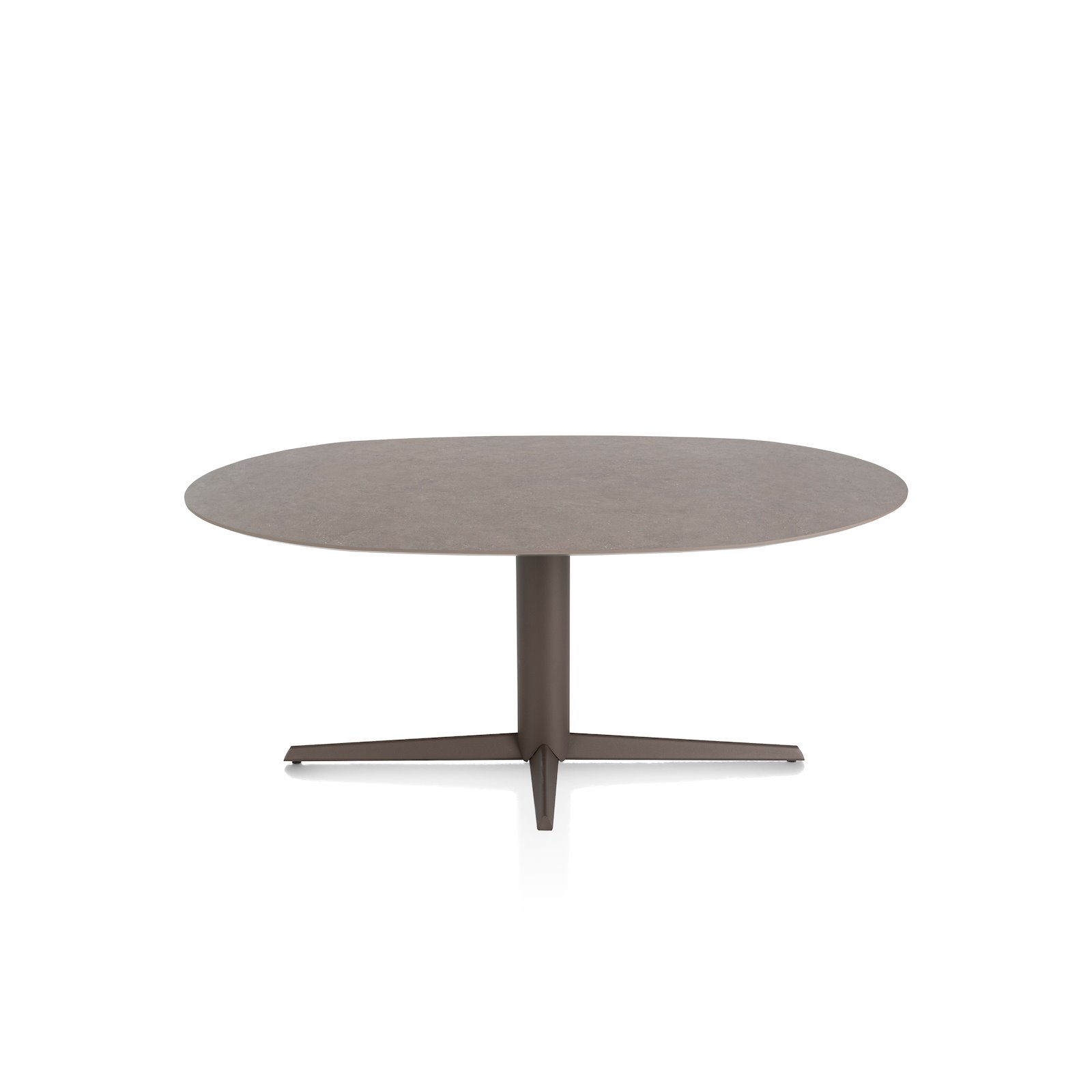 Xooon eetkamertafel SALUTI ellips 180×105 cm (teenpoot steelbrown) lava